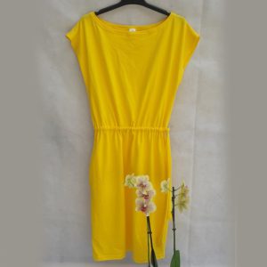 Női ruha Aletta , citromsárga színben